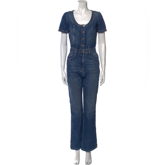 Rouje Blue Denim Amaury Jumpsuit XS - Picture 2 of 3